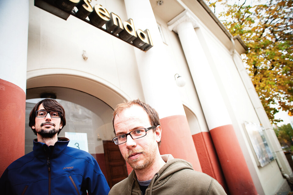 SPENTE: Svein Inge Sæther i Cinemateket og Torbjørn Grav i filmklubben krysser fingrene for at filmhusforslaget vil tilfredstille kommunen.