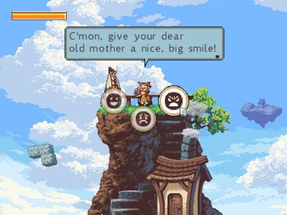EVENTYR: Owlboy er et eventyrspill i god gammeldags 2D hvor man styrer den lille ugla Otus. Han kan hoppe, gå og fly for å komme seg trygt gjennom brettene i et spill inspirert av blant andre Mario og Zelda.