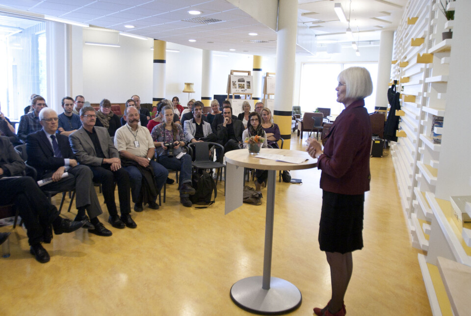 HUNDRE NYE: Under åpningen av Teknobyen studentboliger lovte Tora Aasland finansiering av hundre nye studentboliger i Trondheim.