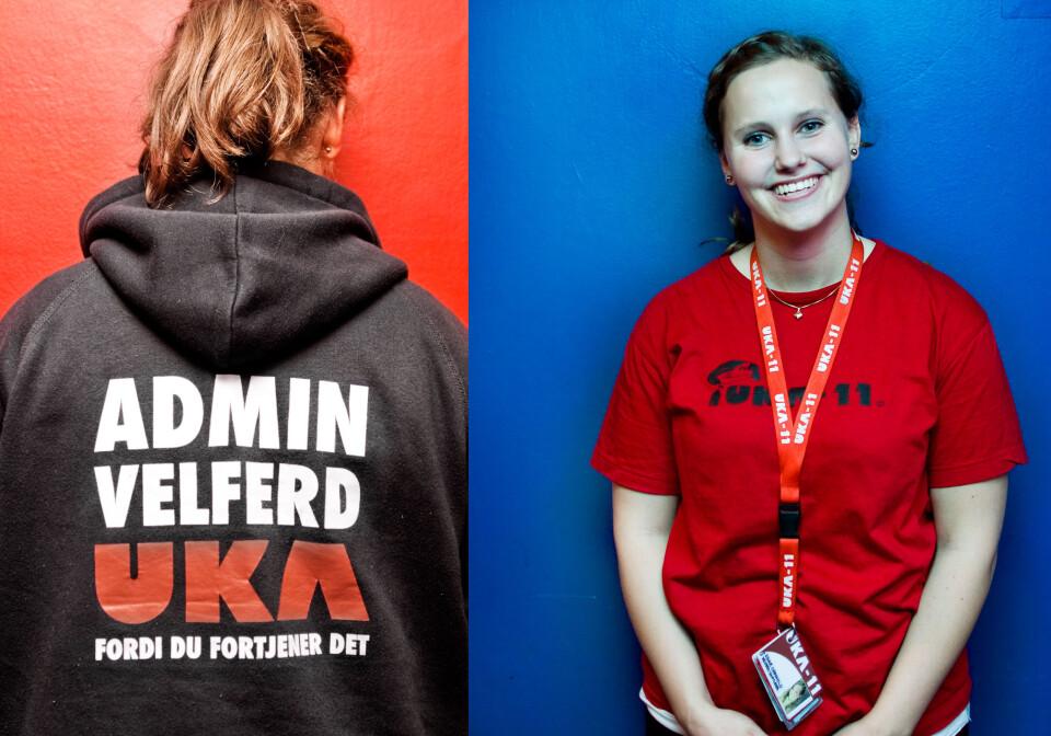 OPPMUNTREREN: Skiftleder i forpleiningen, Synne Grønvold, sørger for at alle UKEfunker er mette og glade. -Det skal alltid bugne over med kjeks, sier hun.