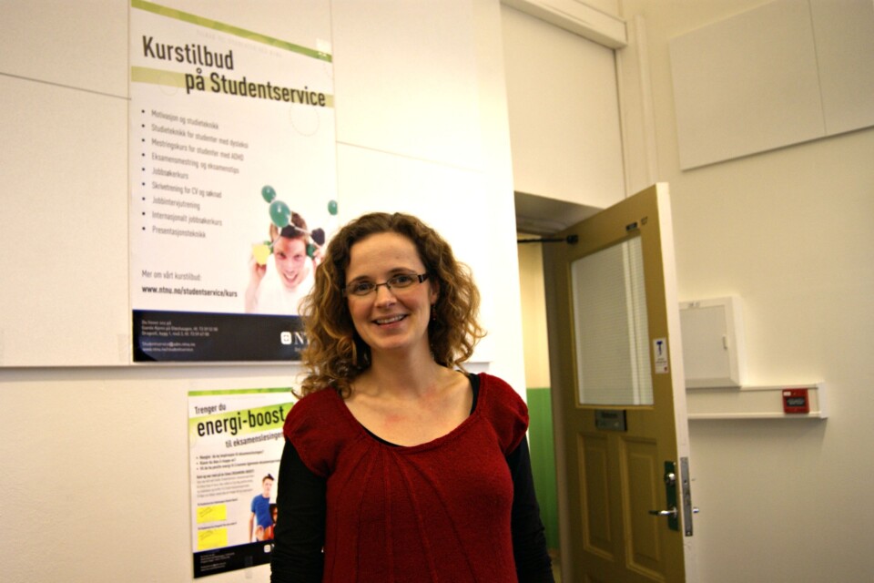 HJELP Å FÅ: Sine Bjerregård Hanssen lærer studentar korleis dei skal meistre eksamenssituasjonen.