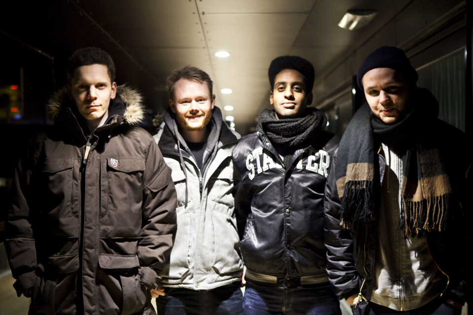 DJ-GUTTA: (f.v.) Marius Mevold, Emil Vaagland, Alexander Nerayo og Eirik Tillerli.