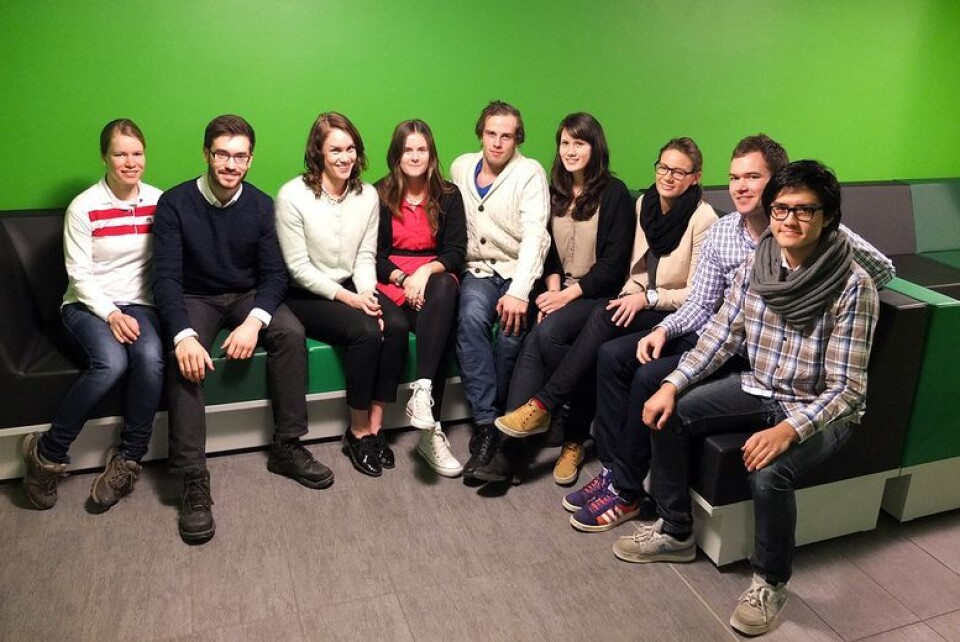 KANDIDATENE: (f. v.) Silje Helene Waagaard, Michael Johansen, Johanne Marie Iversen, Tina Melfjord, Karl Finsås, Anne Barsnes, Vilde Coward, Gaute Aasen Slinde og David Leiva.