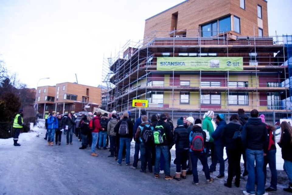 NYBYGG: Dersom staten doblar antall studentboligar i året kan det bli fleire studentbyar i Trondheim (arkivfoto).