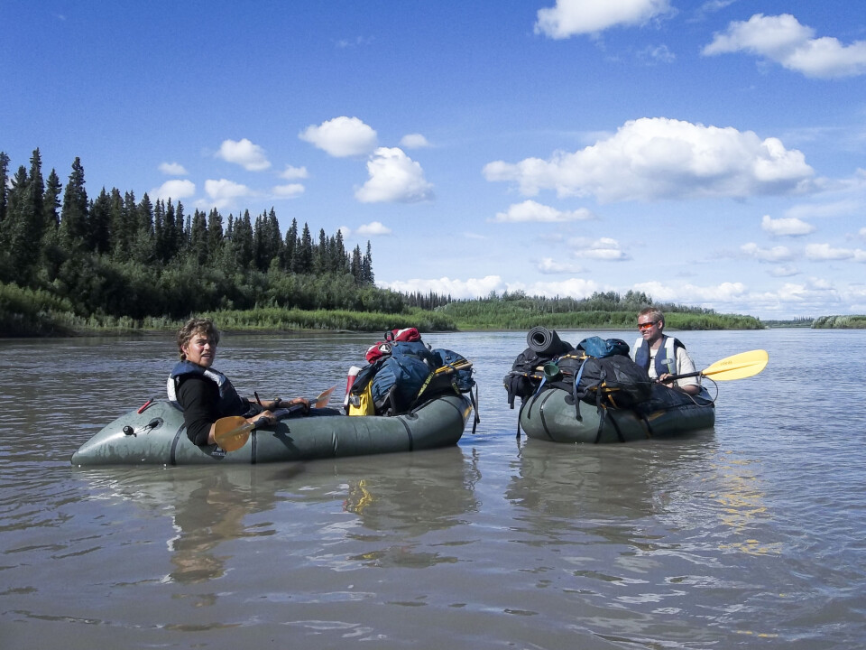 KAJAKK: 750 kilometer av Alaska-ekspedisjonen til Eivind Lunder (t.v.) og Svein Tore Svendsen foregikk til vanns.