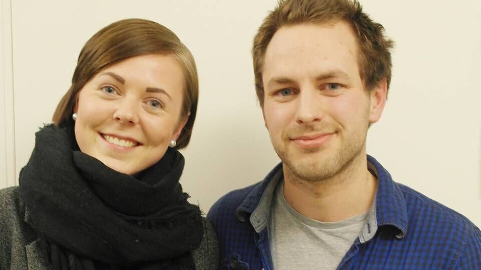 Studentrepresentantene Christian Tangene og Elise Landsem er for storsammenslåing