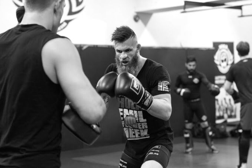 Emil 'Hulk' Meek på trening frem mot fredagens kamp. Emil 'Hulk' Meek på trening frem mot fredagens kamp.