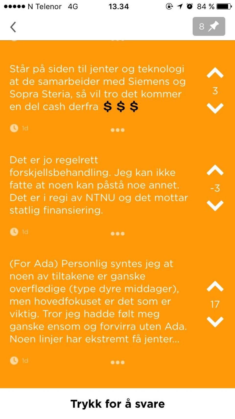 Ingen gratis lunsj for gutta