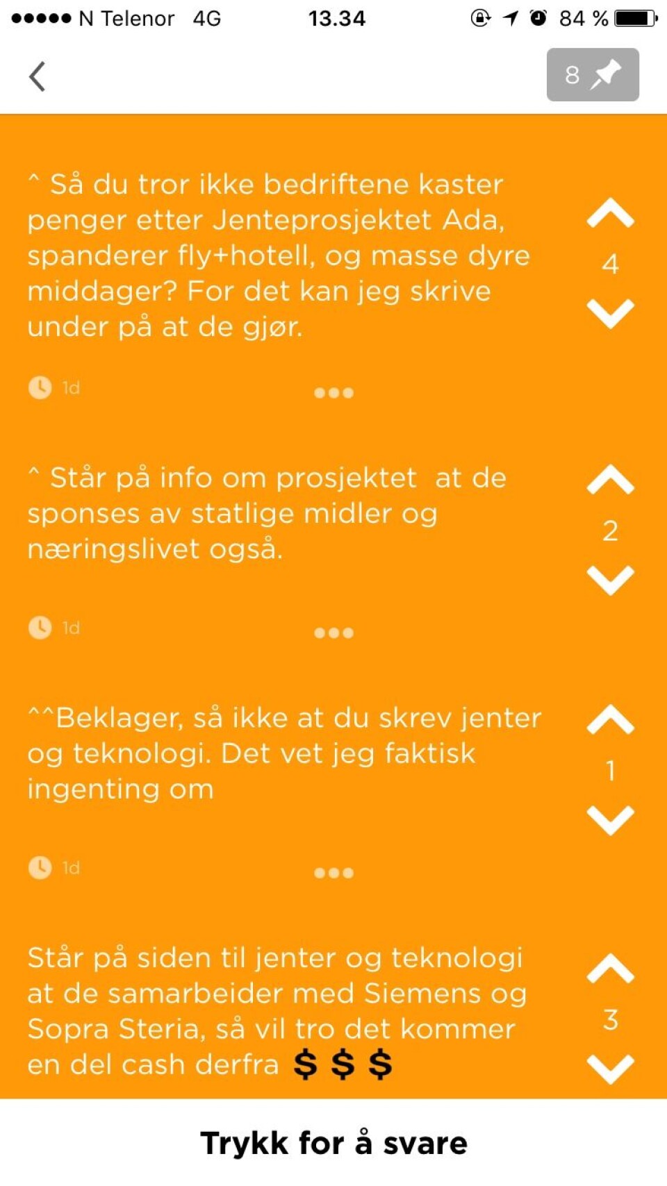 Ingen gratis lunsj for gutta