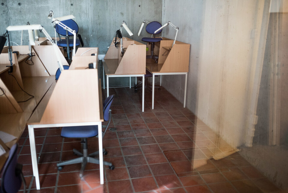 ØDELAGT LESESAL: I lys av oversvømmelsen har debatten rundt forholdene på Dragvoll blusset opp.
