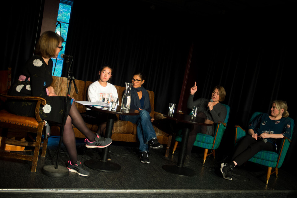 Panelet besto av Tone Sofie Aglen (t.h.), Hege Ulstein, Mali Ebrahimi og Beathe Øgård.