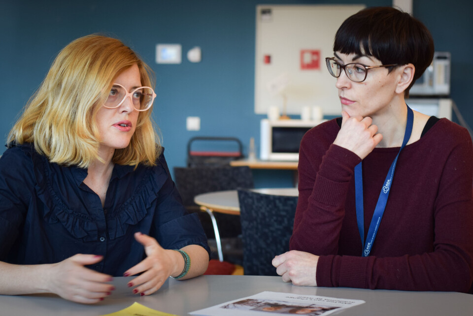 Sophia Efstathiou (left) and Marit Hovdal Moan are the two women behind the Norwegian #metooacademia-campaign. They feel something has to be done about the structural system in terms of reporting sexual harassment in academia.