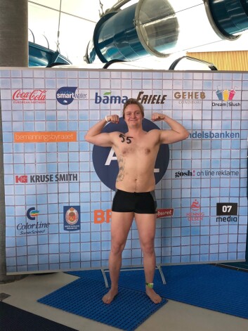 Joachim Flesjå stakk av med seieren i vannsklie. Joachim Flesjå stakk av med seieren i vannsklie.