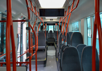 Slik ser metrobussene ut på innsiden. Slik ser metrobussene ut på innsiden.
