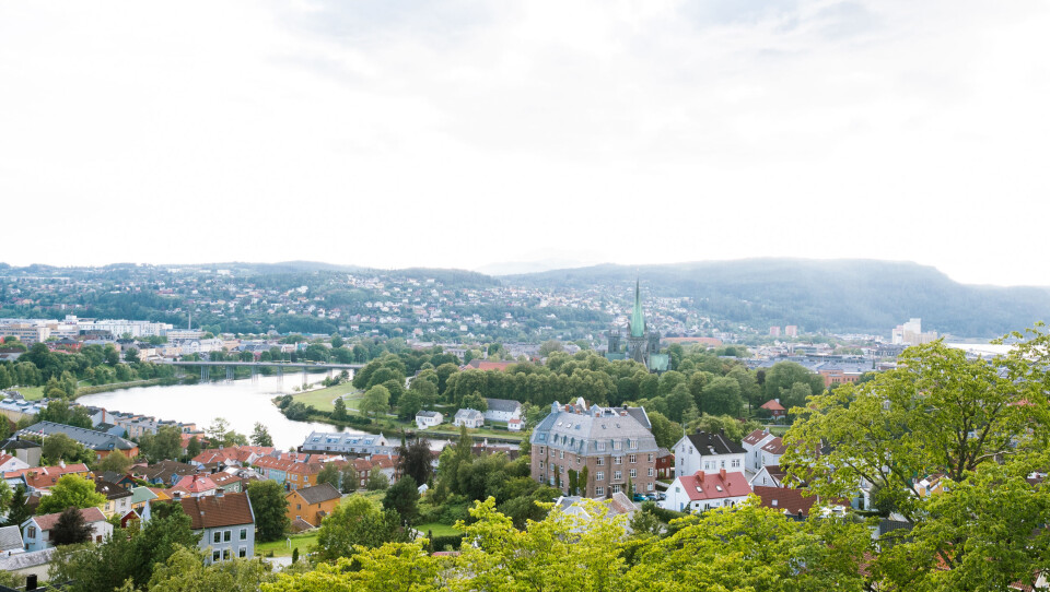 Utsikt over Trondheim fra Kristiansten festning.