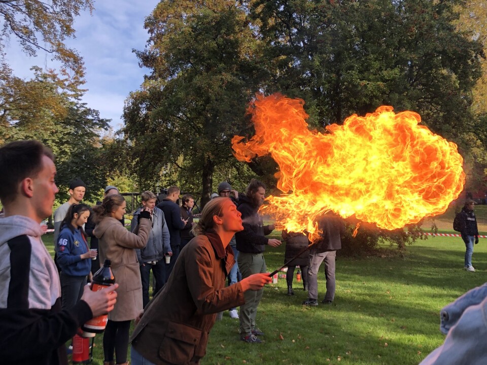 Ingeborg Mathiesen blåser en solid flamme på tross av litt nerver i forkant.