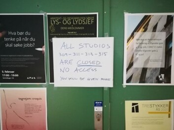 Dette skiltet møtte arkitekturstudenter som skulle i forelesning idag. Dette skiltet møtte arkitekturstudenter som skulle i forelesning idag.