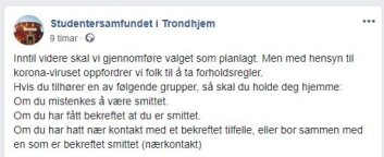 VALGET GÅR SOM PLANLAGT: Denne meldingen ble lagt ut i facebookarrangementet for Ledervalg 2.0 tirsdag ettermiddag. VALGET GÅR SOM PLANLAGT: Denne meldingen ble lagt ut i facebookarrangementet for Ledervalg 2.0 tirsdag ettermiddag.