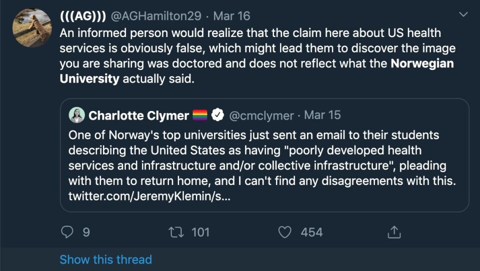NTNUs melding har visstnok blitt photoshoppa og brukt som en del av den liberale fake news-agendaen. NTNUs melding har visstnok blitt photoshoppa og brukt som en del av den liberale fake news-agendaen.