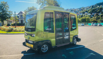 <b>BUSS PÅ BESTILLING: </b>Den lille selvkjørende bussen kan bestilles gjennom en egen app. <b>BUSS PÅ BESTILLING: </b>Den lille selvkjørende bussen kan bestilles gjennom en egen app.