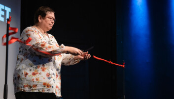 <b>Offisielt: </b>Ordfører Rita Ottervik klippet snoren, og markerte Storsalsduken for offisielt åpnet <b>Offisielt: </b>Ordfører Rita Ottervik klippet snoren, og markerte Storsalsduken for offisielt åpnet