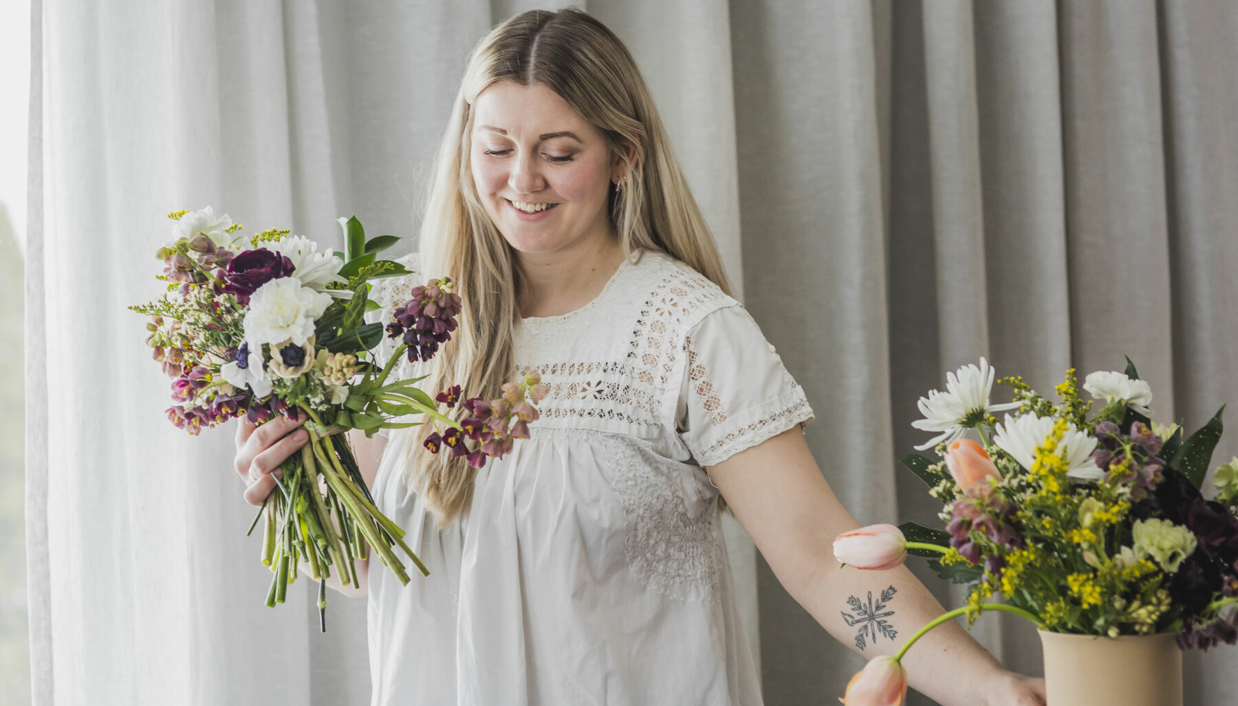 BETYDNING: Julie Bjørk tror blomsterspråket kan ha en større betydning i framtiden.