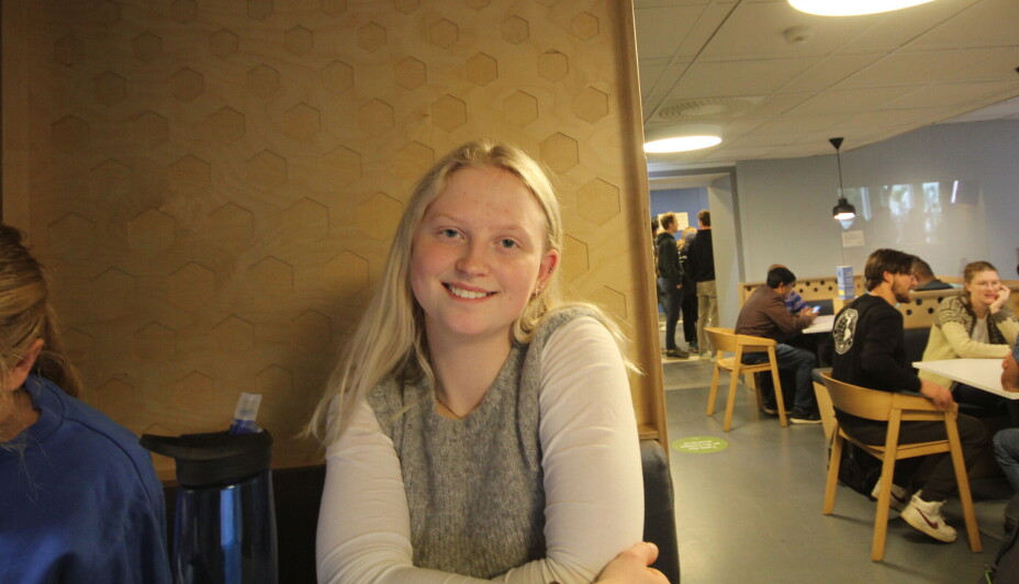 GOD STEMNING: Oda Gripenberg jobba med skule da arrangementet starta.