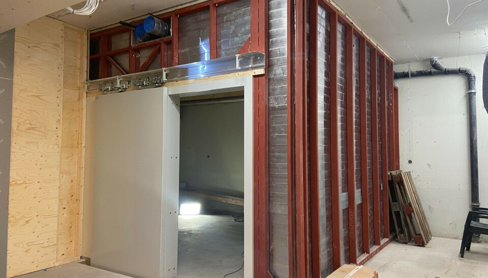 BUNKERS: Den nye CT-maskinen skal etter hvert komme på plass i denne blyforeglede bunkersen. BUNKERS: Den nye CT-maskinen skal etter hvert komme på plass i denne blyforeglede bunkersen.