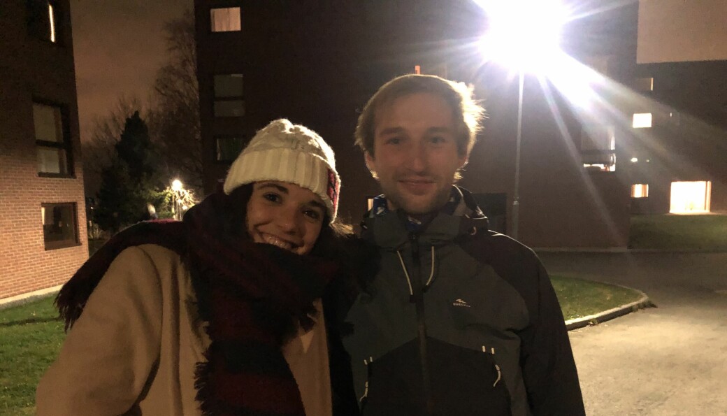 HÅPET Å SE NORDLYS: Chiara og Pavel håper å se et ordentlig nordlys