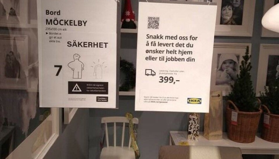 DISKRE: Brosjyrene kan være vanskelig å legge merke til. DISKRE: Brosjyrene kan være vanskelig å legge merke til.