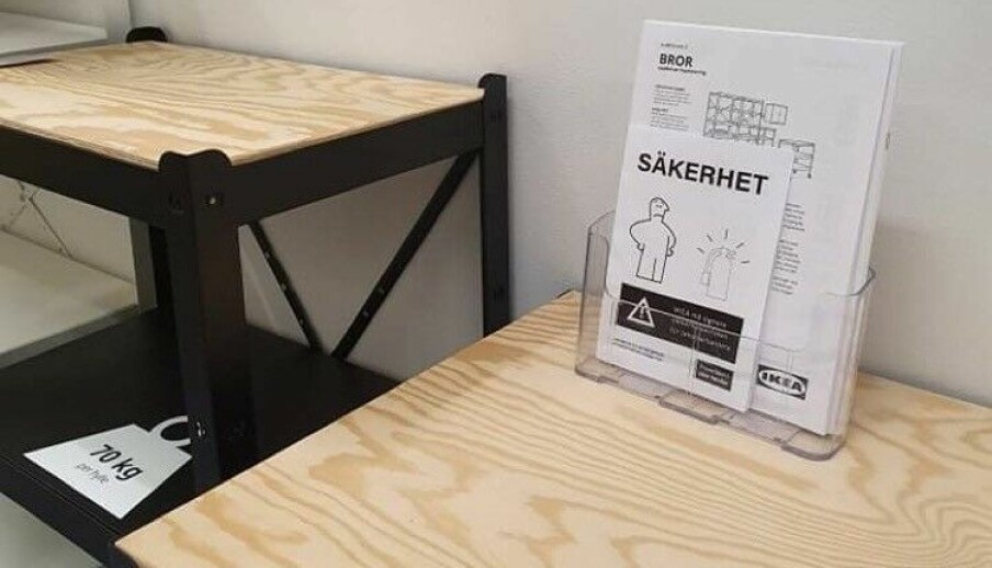 PLASSERING: brosjyrene ble lagt over alt på Ikea.