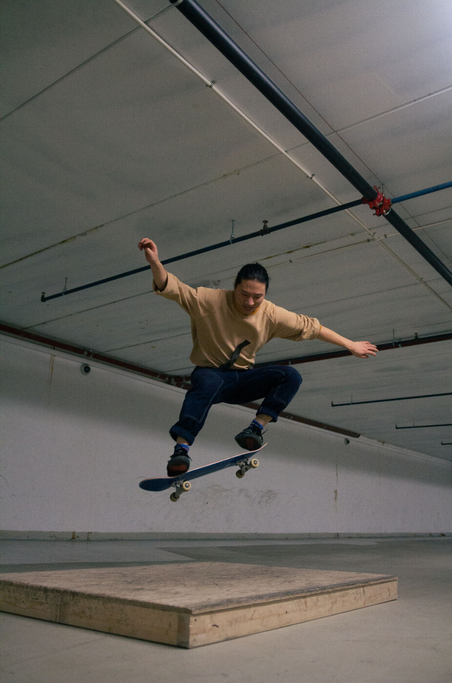 RISIKABELT: Ofrer seg for ollie over boksen. RISIKABELT: Ofrer seg for ollie over boksen.