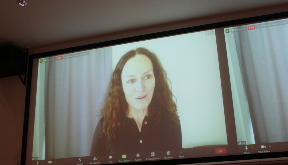 DIGITALT: Camilla Stoltenberg var tilstede på Zoom. DIGITALT: Camilla Stoltenberg var tilstede på Zoom.