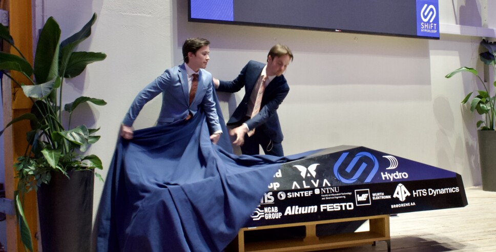 AVDUKING: NTNU-studentene kunne stolt avduke hyperloop-podden Valkyrjen. AVDUKING: NTNU-studentene kunne stolt avduke hyperloop-podden Valkyrjen.