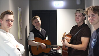 JAMSESSION: Joachim Schmidt, Øyvind Mentzoni Skjervold, Ruben Skorstad og Kristian Steffensen har alt de trenger for å lage musikk. Jonas Lind var ikke til stedet. JAMSESSION: Joachim Schmidt, Øyvind Mentzoni Skjervold, Ruben Skorstad og Kristian Steffensen har alt de trenger for å lage musikk. Jonas Lind var ikke til stedet.