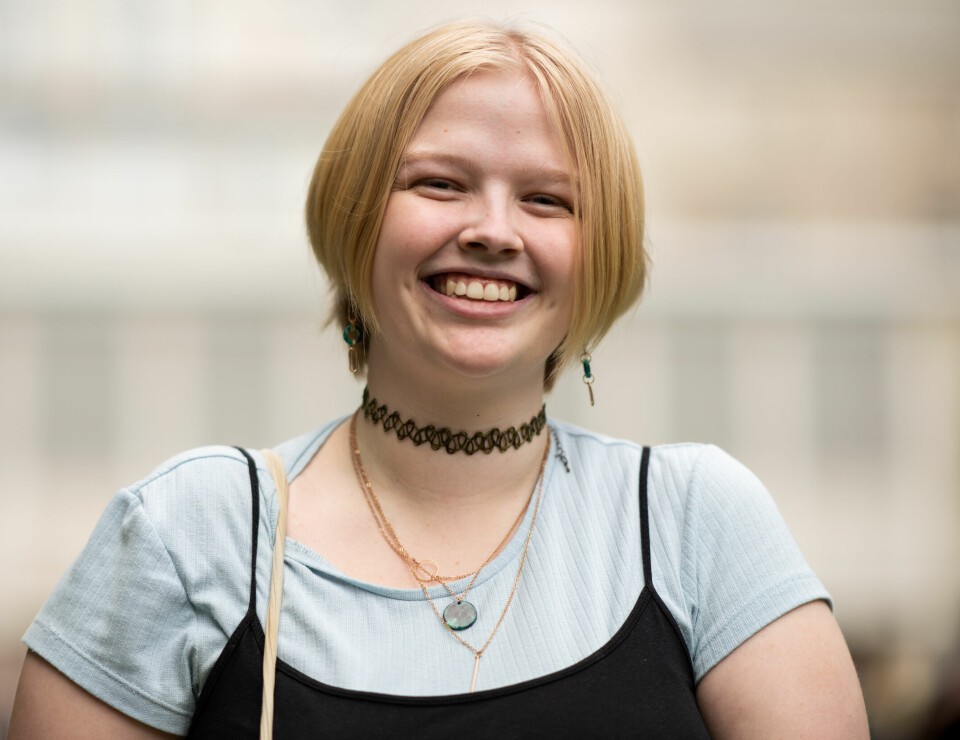 SOSIALT: Fysikkstudent Helene Marie Huitfeldt Andreassen håper at fadderveka skal gi ho eit sosialt nettverk her i Trondheim.