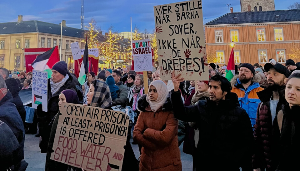 KAMPEN FORTSET: Det vert arrangert demonstrasjon i Trondheim til støtte for Palestina for tredje gong i haust.
