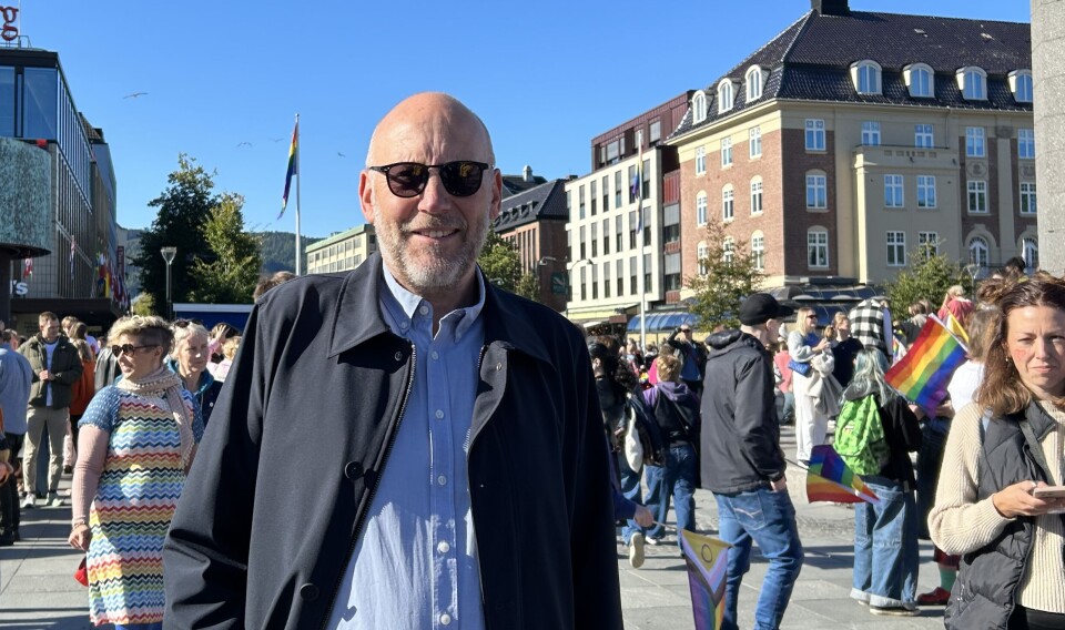 REKTOR: Tor Grande synes det er flott å stille opp og feire kjærligheten. Tor Grande på pride
