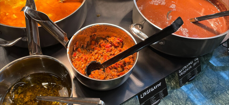 GODT OG BLANDET: De har kanskje ikke 50 prosent plantebasert mat, men mange fristende muligheter for vegetarianere.