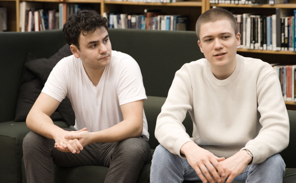 BEKYMRET: Læringsassistentene Kevin Johansen og Knut Birkevold forteller
at kuttet er uheldig for både læringsassistenter og studenter. læringsassistent NTNU