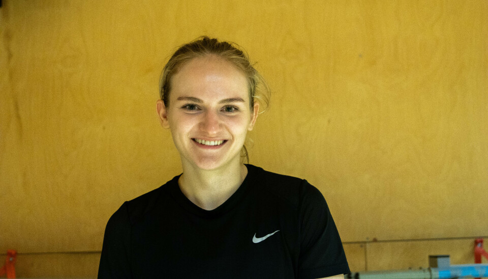 GOD MOTTAKELSE: Utvekslingsstudent Celine Kollmar ble godt tatt imot da hun møtte opp på sin første trening.