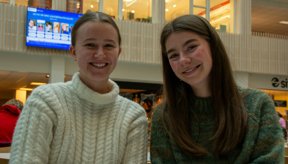 KREATIVITET: Tuva Tvedt (t.v.) og Johanne Rian er enige om at å være kreativ er morsommere enn å være skumle på halloween.