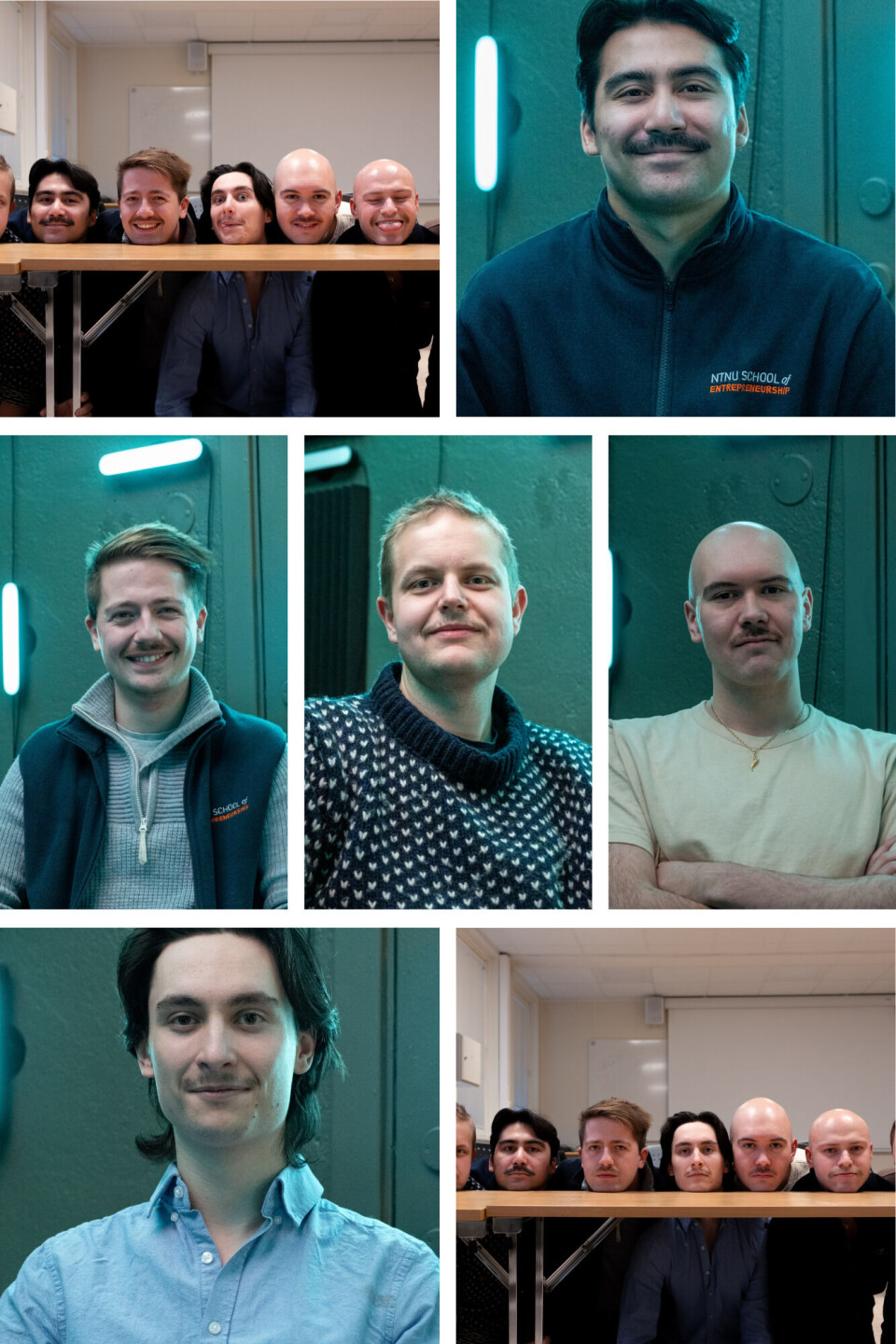 EN HERRE MED BART: Omtrent tjue studenter ved Entrepenørskolen grodde ut barten sin denne novembermåneden.