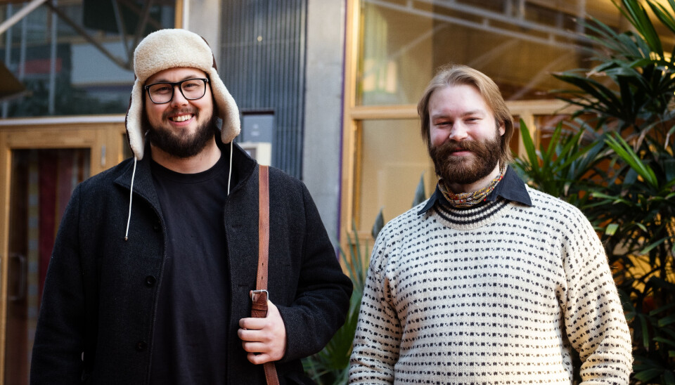 ROM FOR FORBEDRING: Pedagogikkstudent Christian Dehnes og filosofistudent Robin Søraker mener at Si fra-portalen kan bli markedsført bedre.