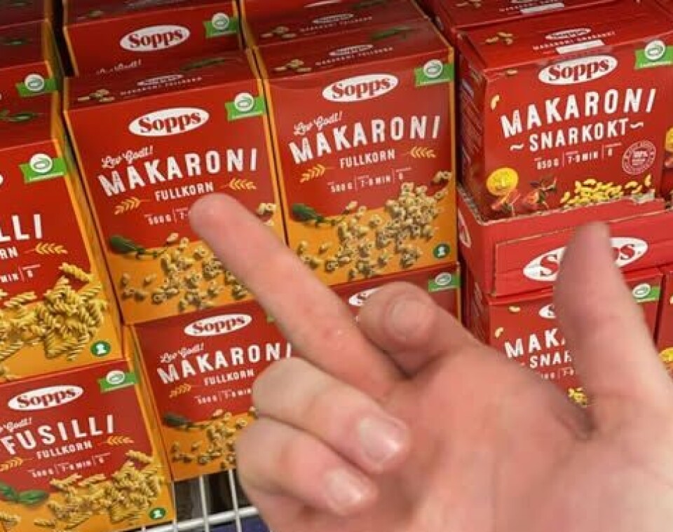 INGEN «CARBS»: Pasta var ikke på
listen over ting jeg kunne spise.
