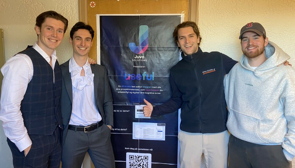 OPTIMISTISKE: Casper Kristoffersen, Erlend Borsholm, Rolf Erling Bekkelund og Preben Andersen ynsker nye tilskot i gruppa.